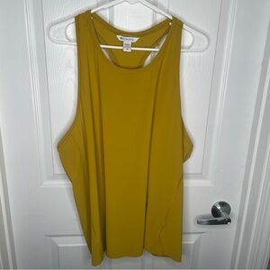 Athleta Ultimate Train Racerback Tank in Mustard Yellow Gorpcore Athleisure 2X